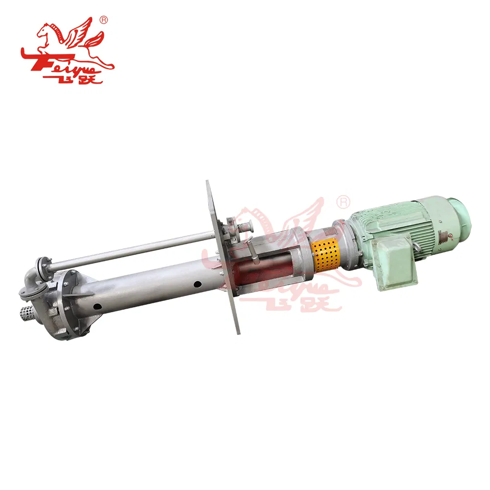 API 610 Vs4 / Vs5 Centrifugeuse semi-submersible verticale à arbre long Pompe à eau électrique en acier inoxydable à boue d'acide phosphorique vertical submergé industriel